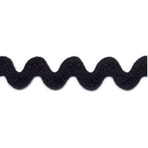 Black – ric rac standard 16mm