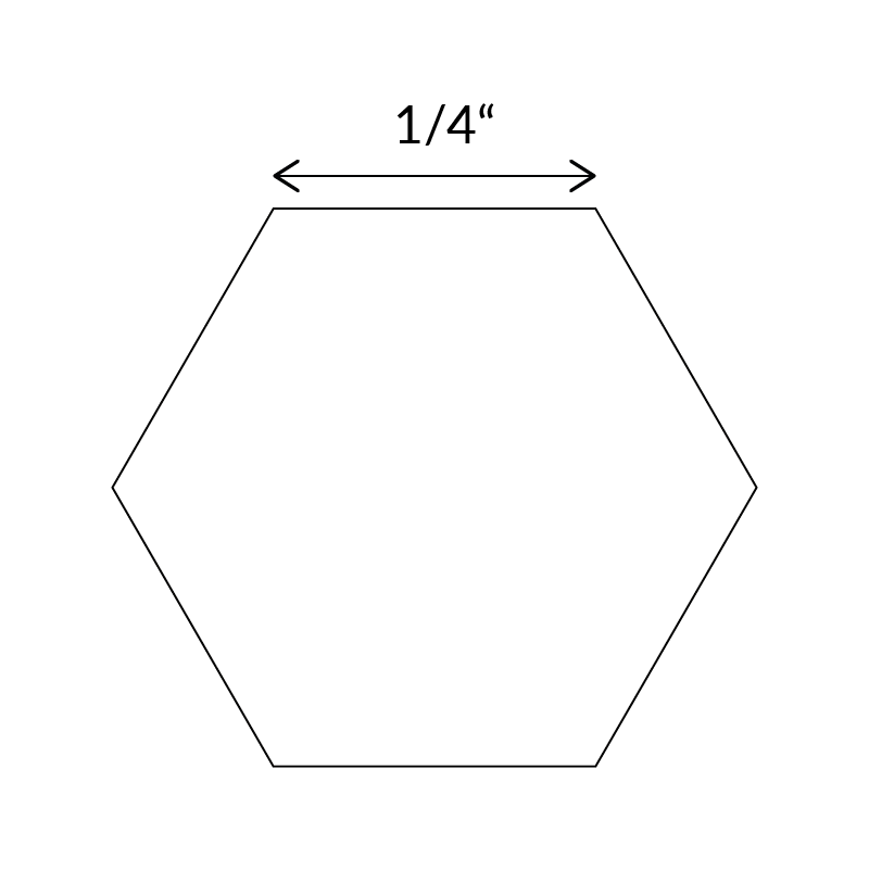 Hexiform – 1/4″ Hexagons (pack of 60)