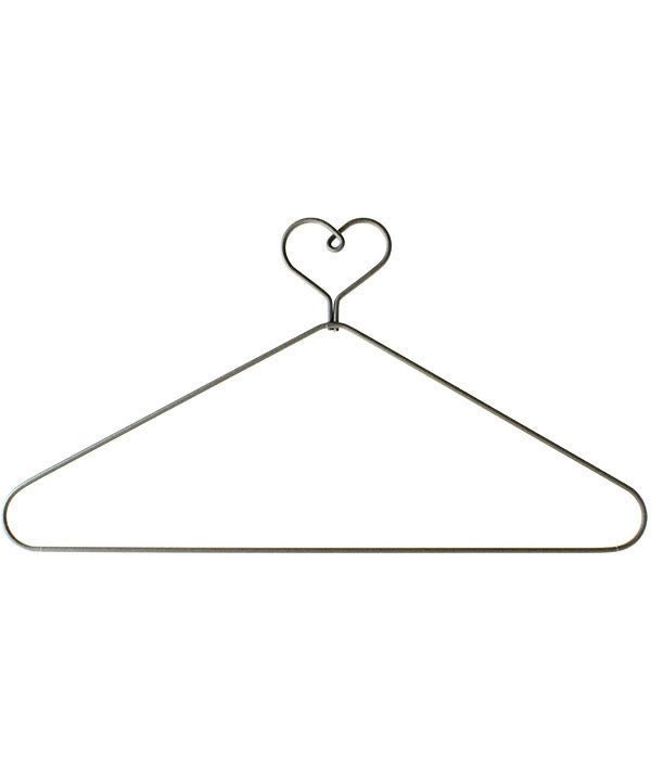 Heart Top 7.5 inch Wire Hanger