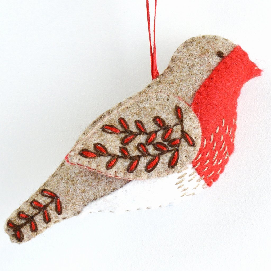 Wool felt Craft Kit Robin by Corinne Lapierre