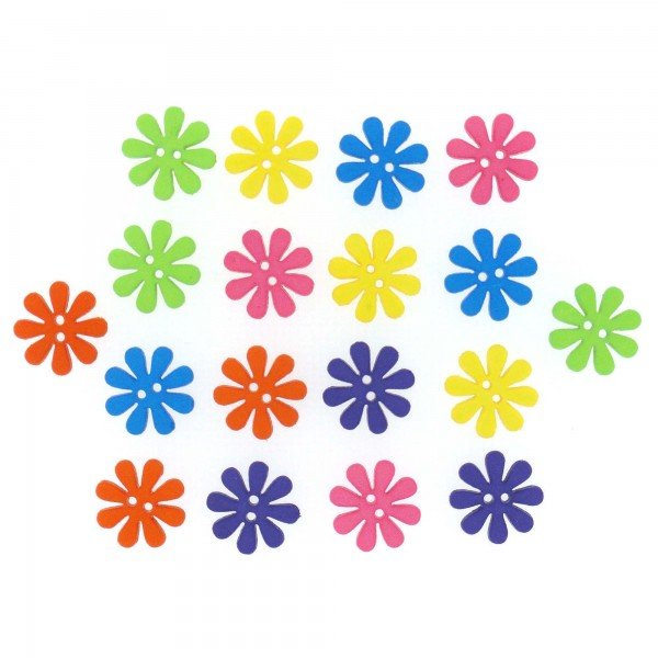 Retro Flowers button pack