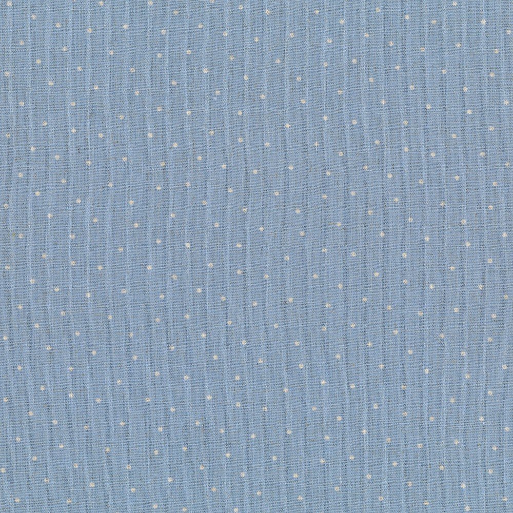 Shabby Chic Linen in Powder Blue with White Spot fat 1/4