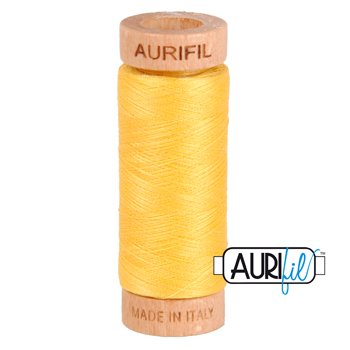 Aurifil 80wt 280m Thread – 1135 – Pale Yellow