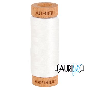 Aurifil 80wt 280m Thread – 2021 – Natural White