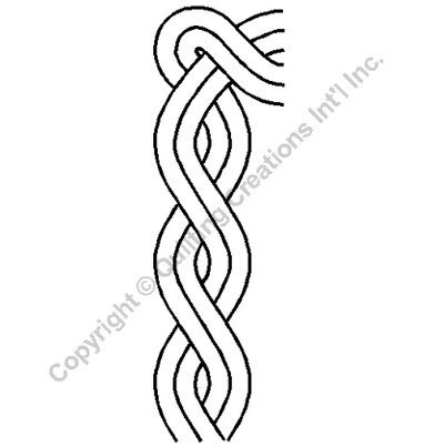 Border Stencil – 3.5″ Cable Corner Quilting border