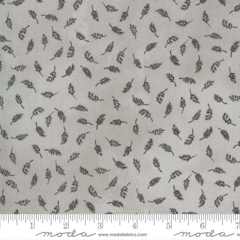 Janet Clare – Botanicals – Vintage Grey Leaf Fabric