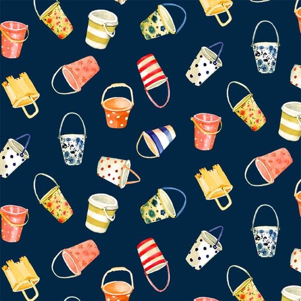 Portofino – Navy Buckets Fabric