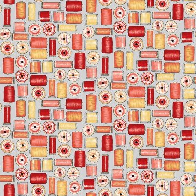 Sewing Room -Reels red Fabric