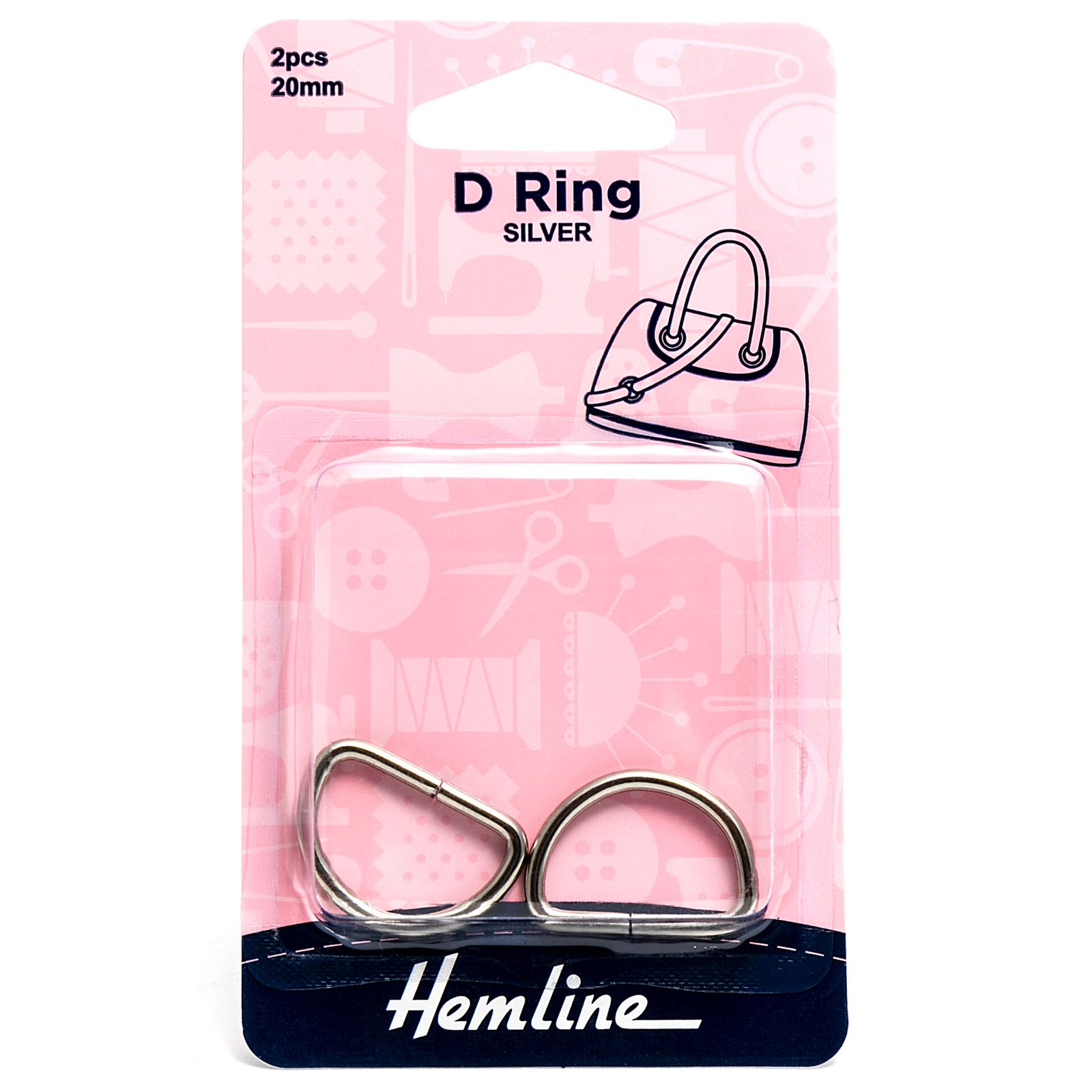 Nickel D Rings 20mm 2 pieces
