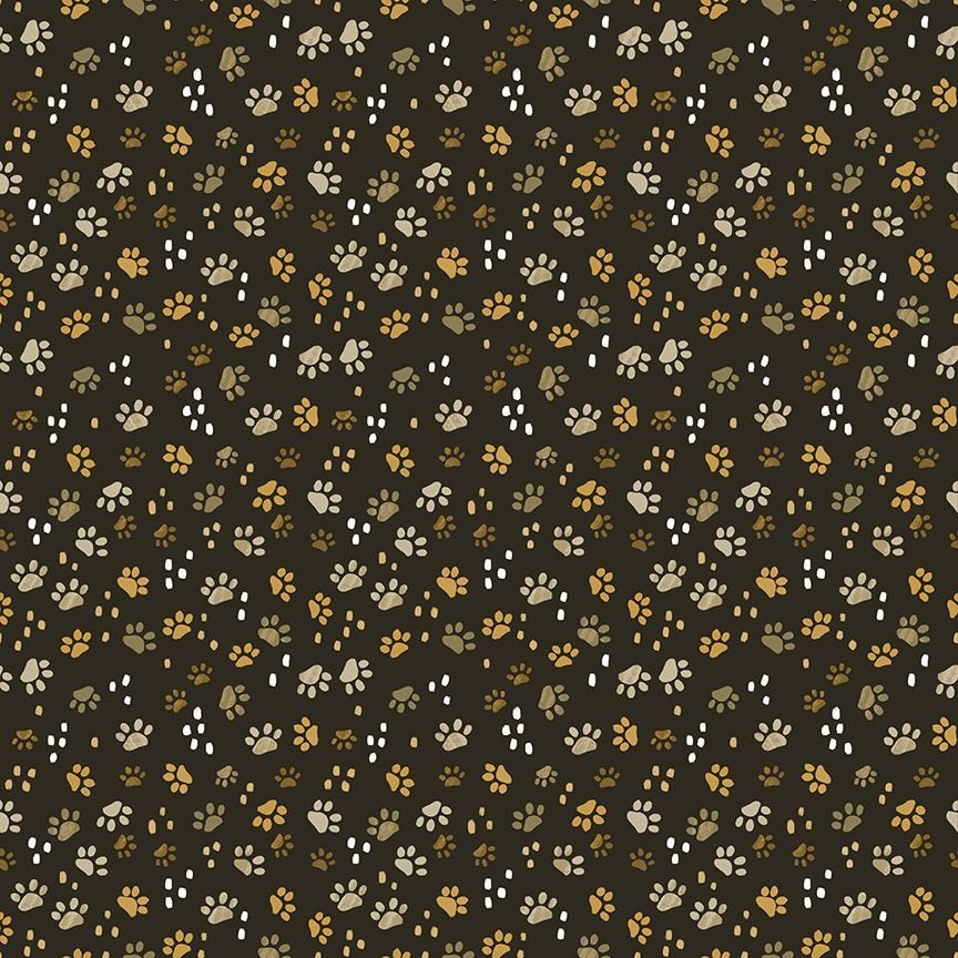 Olivia Paws on brown fabric