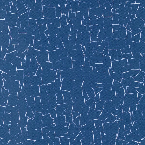 Janet Clare – Shadowgraph Geometric Fabric – Prussian Blue EOR