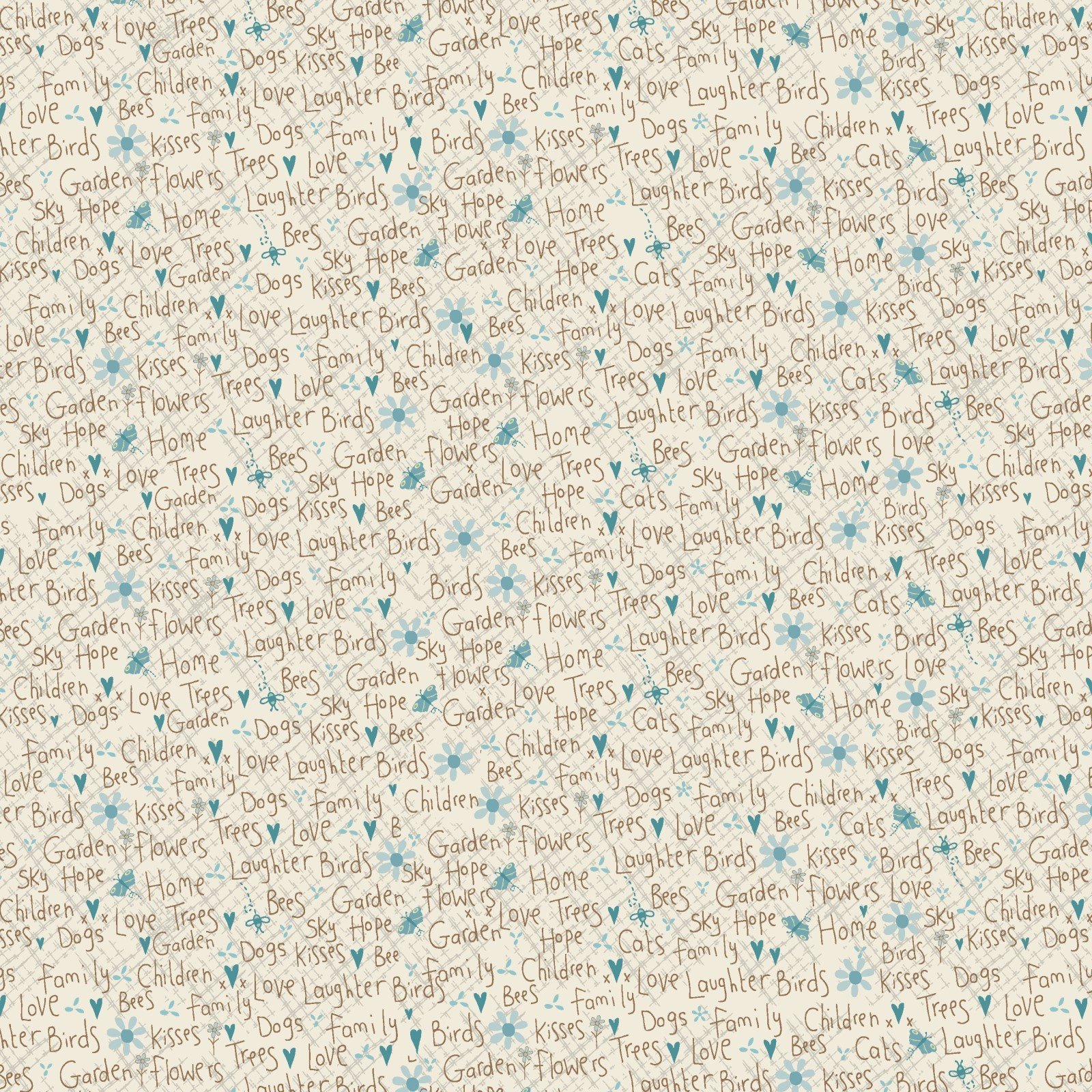 Something Borrowed Something Blue 2 – Words & Flowers on Cream Fat 1/4