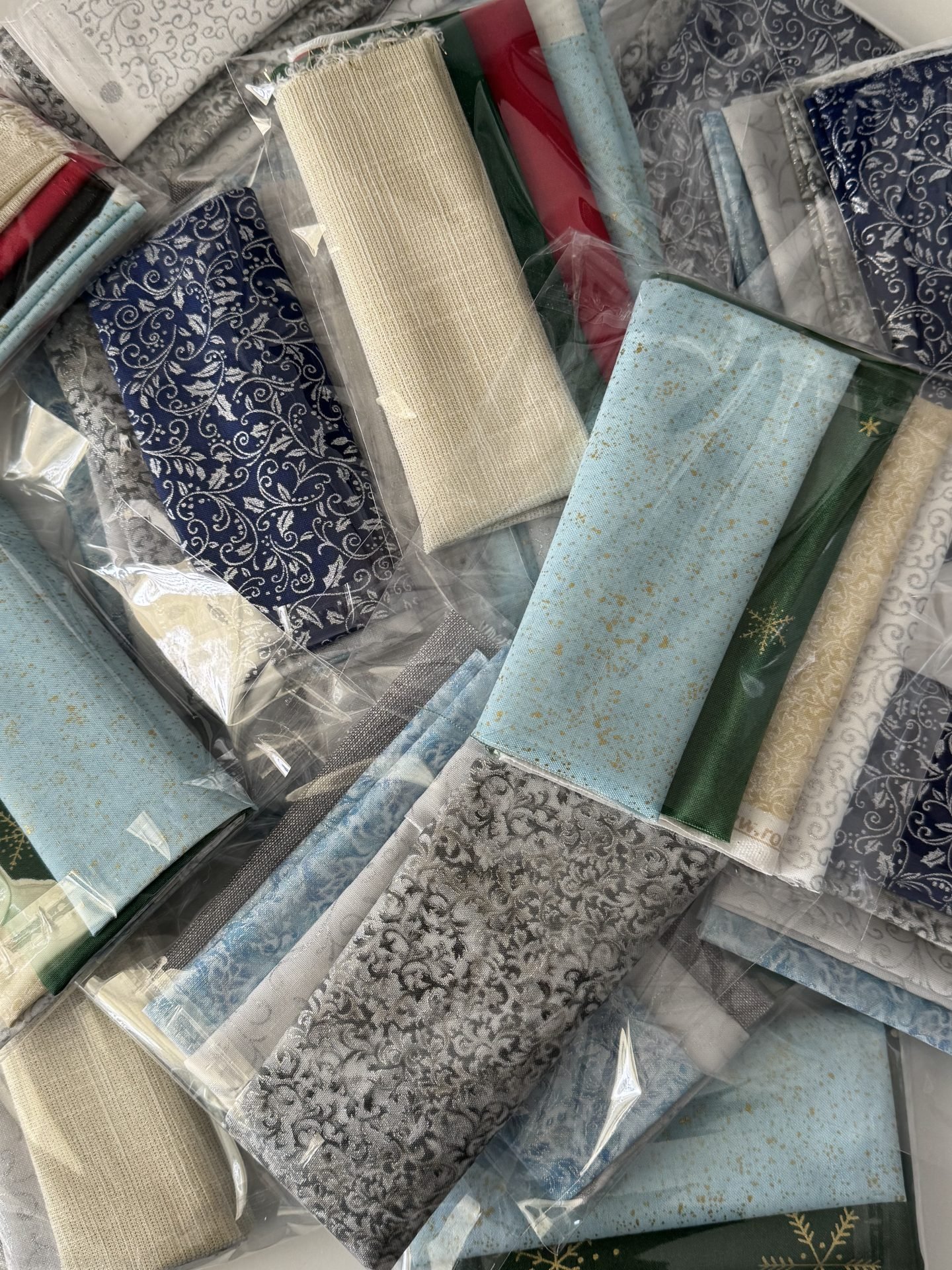 Sparkly Festive Fabric Lucky Dip Scrap Bags