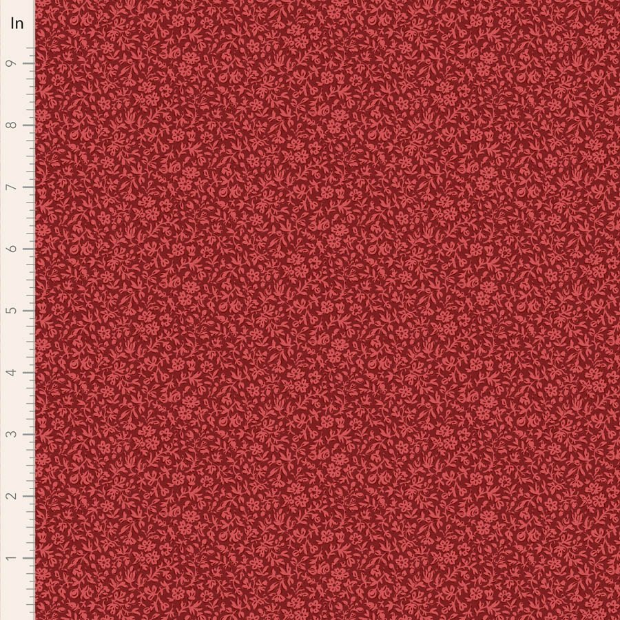 Tilda Merry Little Christmas – Eve Burgundy Fabric (Pre-order July 2027)