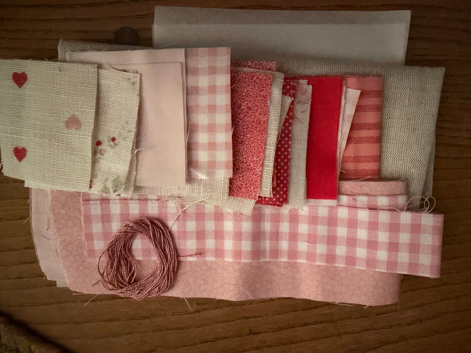 Patchwork Heart Cushion Kit – Pink