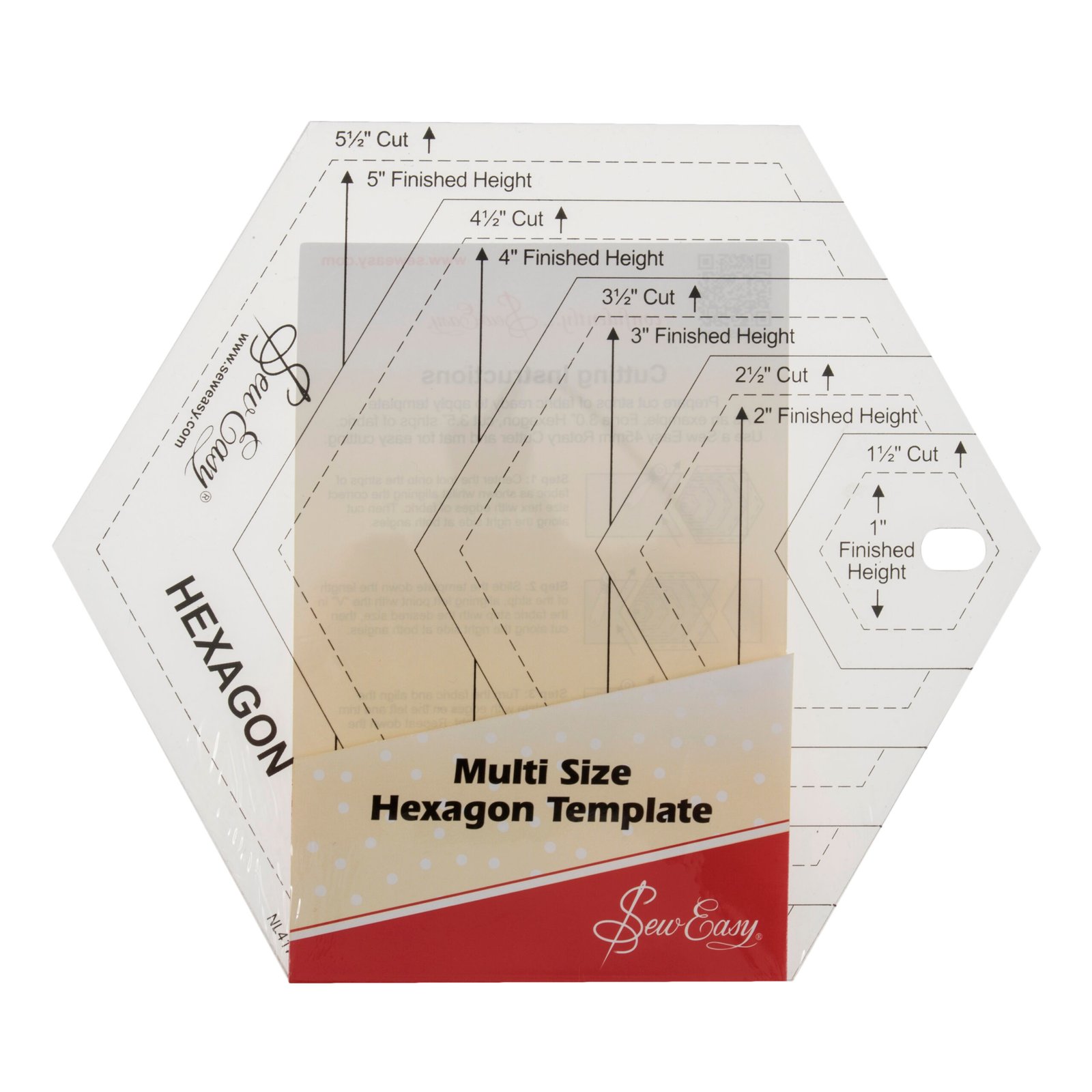 Sew Easy Acrylic Quilting Template – Hexagon